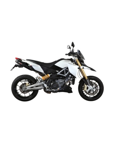 MIVV 2 SLIP-ON SUONO BLACK CON TAPA CARBONO APRILIA DORSODURO 1200 2012-16