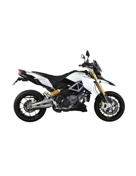 MIVV 2 SLIP-ON SUONO BLACK CON TAPA CARBONO APRILIA DORSODURO 1200 2012-16