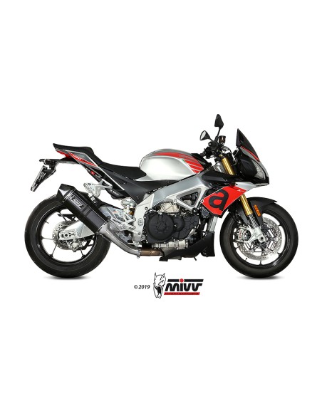 MIVV SLIP-ON SPEED EDGE BLACK APRILIA TUONO V4 1100 2018-20