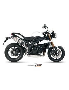 MIVV 2 SLIP-ON SUONO ST. STEEL CON TAPA CARBONO TRIUMPH SPEED TRIPLE 2011-15