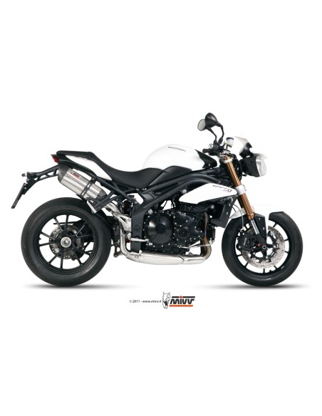 MIVV 2 SLIP-ON SUONO ST. STEEL CON TAPA CARBONO TRIUMPH SPEED TRIPLE 2011-15