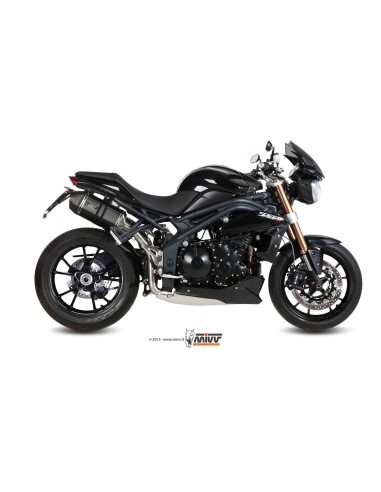MIVV 2 SLIP-ON SPEED EDGE BLACK TRIUMPH SPEED TRIPLE 2011-15