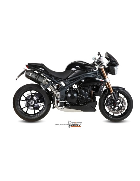 MIVV 2 SLIP-ON SPEED EDGE BLACK TRIUMPH SPEED TRIPLE 2011-15