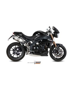 MIVV 2 SLIP-ON SPEED EDGE ST. STEEL CON TAPA CARBONO TRIUMPH SPEED TRIPLE 2011-15