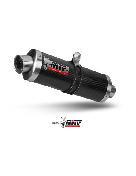 MIVV SLIP-ON OVAL CARBONO YAMAHA YZF 1000 R1 2002-03