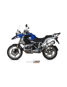 MIVV SLIP-ON SPEED EDGE ST. STEEL CON TAPA CARBONO BMW R 1200 GS / ADVENTURE 2004-07