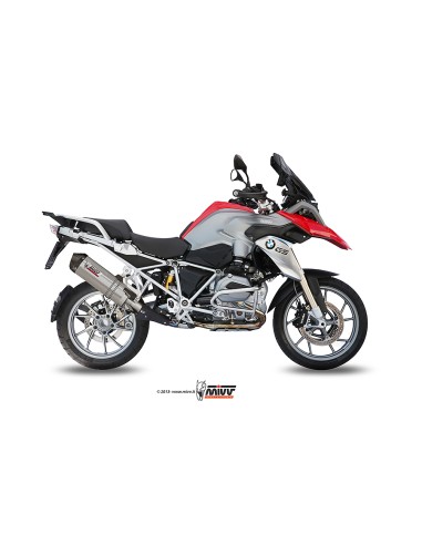 MIVV SLIP-ON OVAL TITAN CON TAPA CARBONO BMW R 1200 GS / ADVENTURE 2013-18