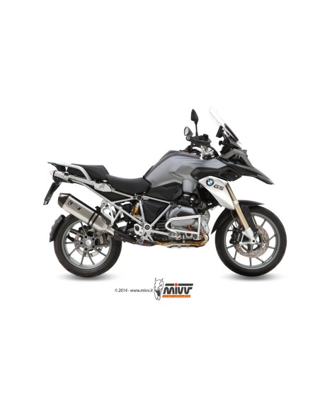 MIVV SLIP-ON SPEED EDGE ST. STEEL CON TAPA CARBONO BMW R 1200 GS / ADVENTURE 2013-18