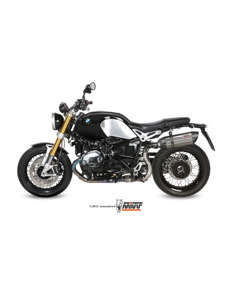 MIVV SLIP-ON SUONO ST. STEEL CON TAPA CARBONO BMW R NINE T 2014-23