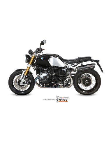 MIVV SLIP-ON SUONO BLACK CON TAPA CARBONO BMW R NINE T 2014-23