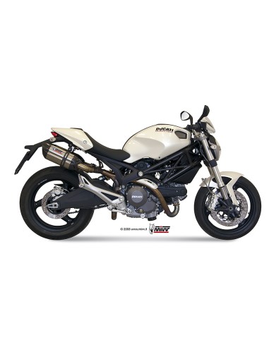 MIVV 2 SLIP-ON SUONO ST. STEEL CON TAPA CARBONO DUCATI MONSTER 696 2008-14