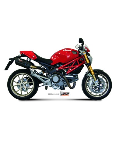MIVV 2 SLIP-ON SUONO BLACK CON TAPA CARBONO DUCATI MONSTER 795 12-14 / 796 10-14 / 1100 08-10