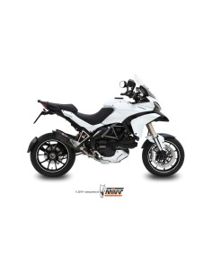 MIVV SLIP-ON SUONO BLACK CON TAPA CARBONO DUCATI MULTISTRADA 1200 2010-14