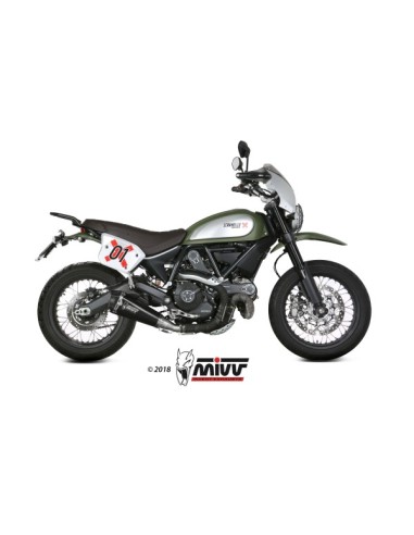 MIVV SLIP-ON DELTA RACE BLACK DUCATI SCRAMBLER 800 2015-20