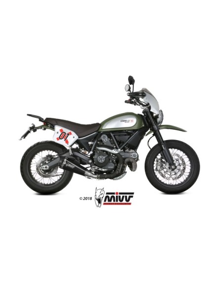 MIVV SLIP-ON DELTA RACE BLACK DUCATI SCRAMBLER 800 2015-20