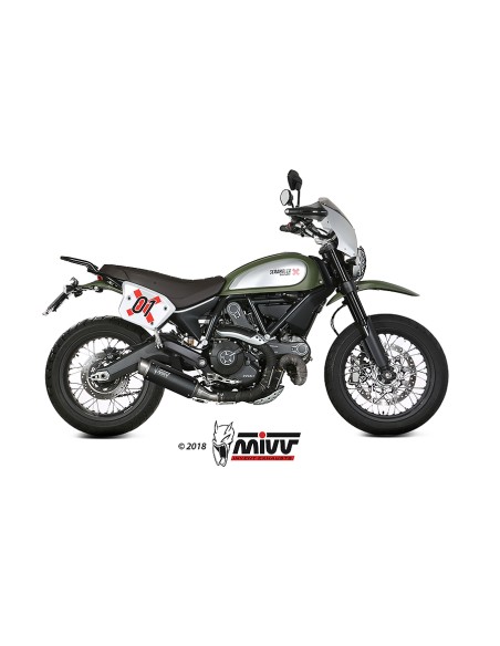 MIVV SLIP-ON GP PRO BLACK DUCATI SCRAMBLER 800 2015-20