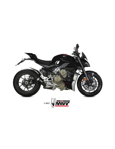 MIVV 2 SLIP-ON X-M1 BLACK DUCATI STREETFIGHTER V4 2020-22