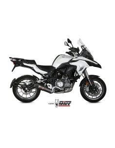 MIVV SLIP-ON OVAL CARBONO CON TAPA CARBONO BENELLI TRK 502 2017-24