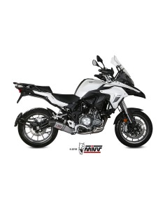 MIVV SLIP-ON OVAL TITAN CON TAPA CARBONO BENELLI TRK 502 2017-24