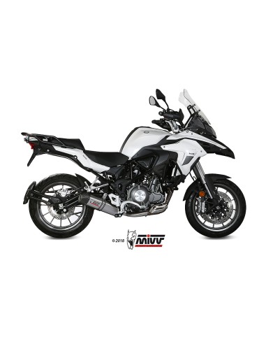 MIVV SLIP-ON OVAL TITAN CON TAPA CARBONO BENELLI TRK 502 2017-24