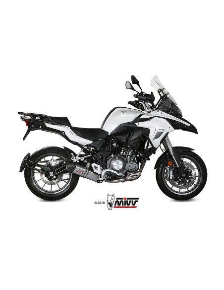 MIVV SLIP-ON OVAL TITAN CON TAPA CARBONO BENELLI TRK 502 2017-24