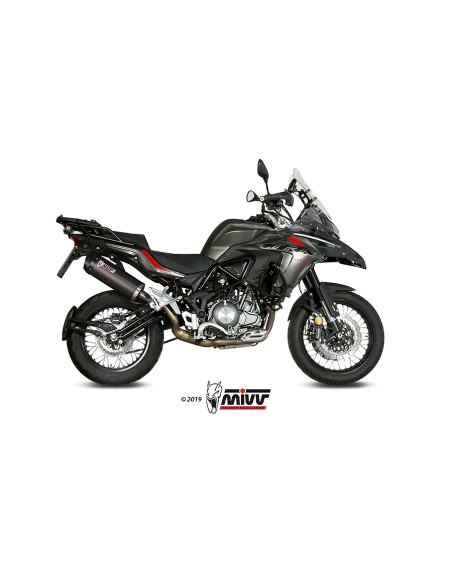 MIVV SLIP-ON OVAL CARBONO CON TAPA CARBONO BENELLI TRK 502 X 2018-24