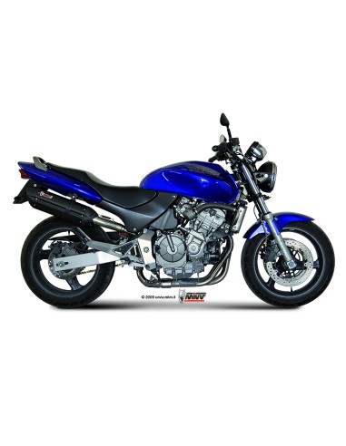 MIVV SLIP-ON SUONO BLACK CON TAPA CARBONO HONDA HORNET 600 1998-02