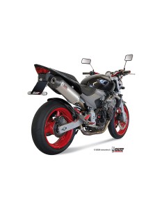 MIVV SLIP-ON OVAL TITAN CON TAPA CARBONO HONDA HORNET 600 2003-06