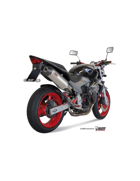 MIVV SLIP-ON OVAL TITAN CON TAPA CARBONO HONDA HORNET 600 2003-06