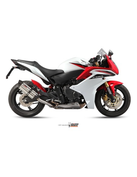 MIVV SLIP-ON SUONO ST. STEEL CON TAPA CARBONO HONDA CBR 600 F 2011-13 / HORNET 600 2007-13
