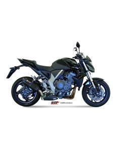 MIVV SLIP-ON SUONO BLACK CON TAPA CARBONO HONDA CB 1000 R 2008-17