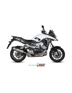 MIVV SLIP-ON OVAL TITAN CON TAPA CARBONO HONDA CROSSRUNNER  2015-20