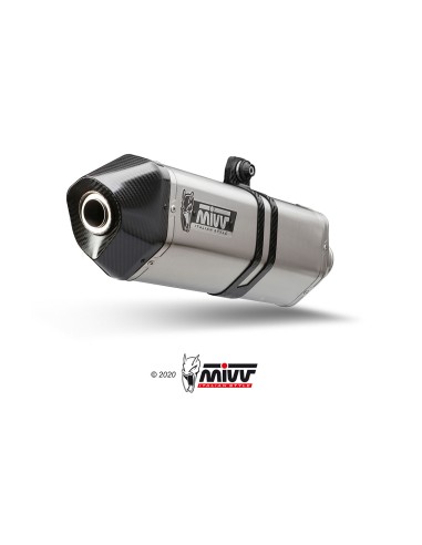 MIVV SLIP-ON SPEED EDGE ST. STEEL CON TAPA CARBONO HONDA CROSSRUNNER  2015-20