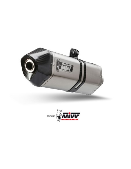 MIVV SLIP-ON SPEED EDGE ST. STEEL CON TAPA CARBONO HONDA CROSSRUNNER  2015-20