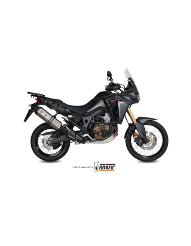 MIVV SLIP-ON SPEED EDGE ST. STEEL CON TAPA CARBONO HONDA CRF 1000 L AFRICA TWIN 2016-19
