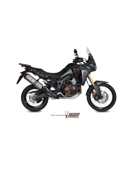 MIVV SLIP-ON SPEED EDGE ST. STEEL CON TAPA CARBONO HONDA CRF 1000 L AFRICA TWIN 2016-19