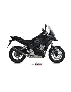 MIVV SLIP-ON SUONO BLACK CON TAPA CARBONO HONDA CB 500 X 2016
