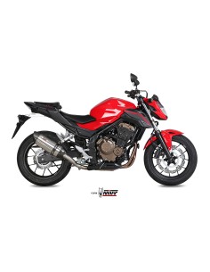 MIVV SLIP-ON SUONO ST. STEEL CON TAPA CARBONO HONDA CB 500 F 2016-18