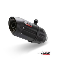 MIVV SLIP-ON SUONO BLACK CON TAPA CARBONO HONDA CB 500 F 2016-18