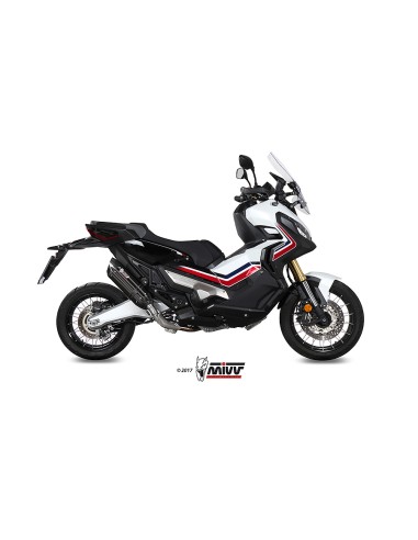MIVV SLIP-ON SUONO BLACK CON TAPA CARBONO HONDA X-ADV 750 2017-24