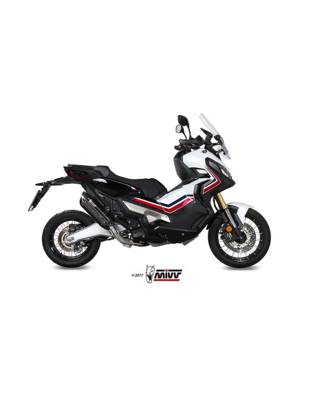 MIVV SLIP-ON SUONO BLACK CON TAPA CARBONO HONDA X-ADV 750 2017-24
