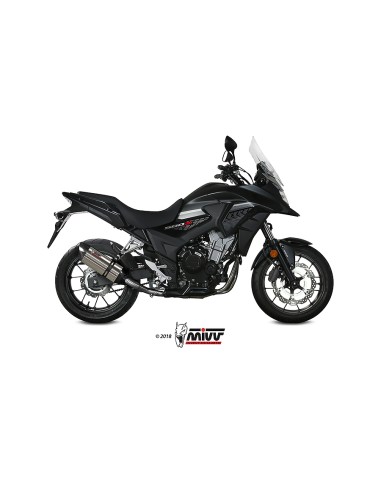 MIVV SLIP-ON SUONO ST. STEEL CON TAPA CARBONO HONDA CB 500 X 2017-22
