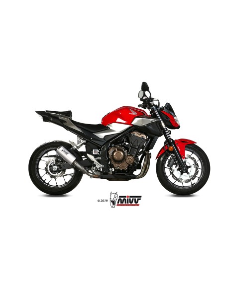 MIVV SLIP-ON MK3 ST. STEEL HONDA CB 500 F 2019-24