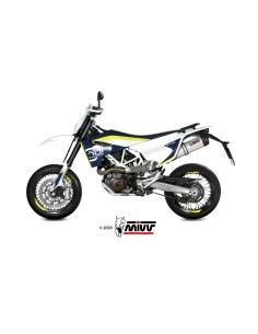 MIVV SLIP-ON OVAL TITAN CON TAPA CARBONO HUSQVARNA 701 ENDURO / SUPERMOTO 2017-20