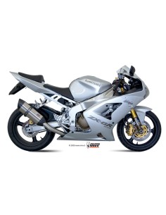 MIVV SLIP-ON SUONO ST. STEEL CON TAPA CARBONO KAWASAKI ZX-6 RR / ZX-6 R 636 2003-04
