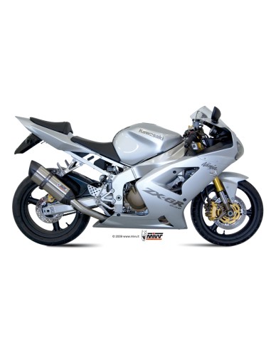 MIVV SLIP-ON SUONO ST. STEEL CON TAPA CARBONO KAWASAKI ZX-6 RR / ZX-6 R 636 2003-04