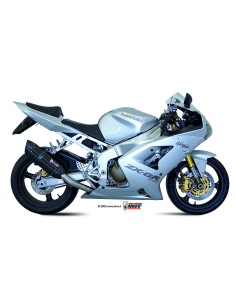 MIVV SLIP-ON SUONO BLACK CON TAPA CARBONO KAWASAKI ZX-6 RR / ZX-6 R 636 2003-04