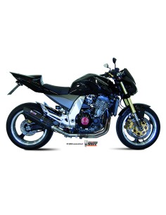 MIVV 2 SLIP-ON SUONO BLACK CON TAPA CARBONO KAWASAKI Z1000 2003-06