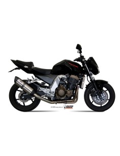 MIVV SLIP-ON SUONO ST. STEEL CON TAPA CARBONO KAWASAKI Z750 2004-06