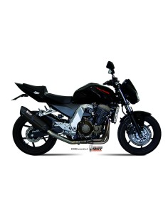 MIVV SLIP-ON SUONO BLACK CON TAPA CARBONO KAWASAKI Z750 2004-06